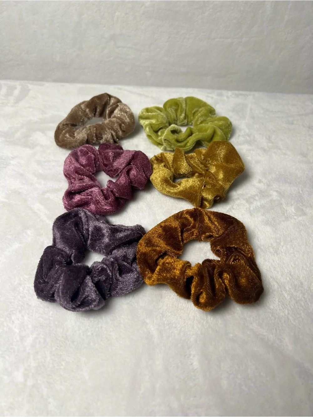 Scrunchie & Stationery Bundle - Lot of 6 Scrunchies - 10 Sheets Glitter Paper